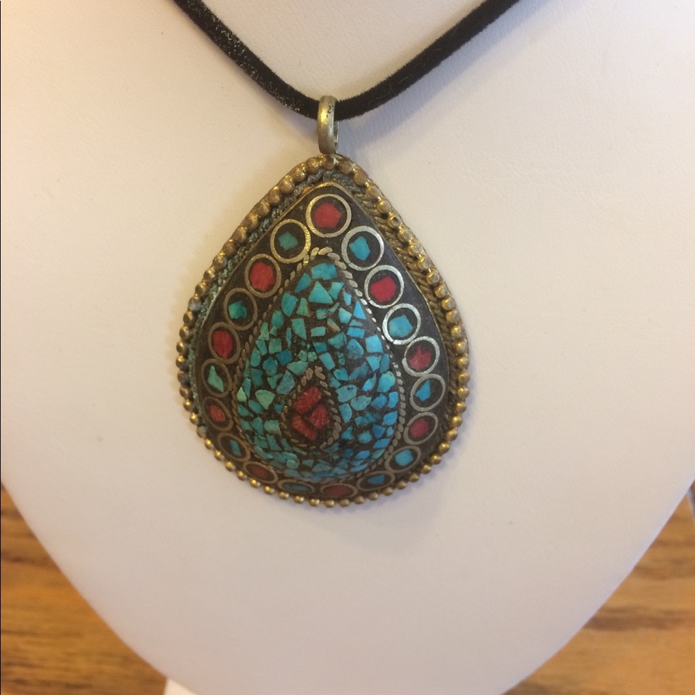 Turquoise & Coral Necklace